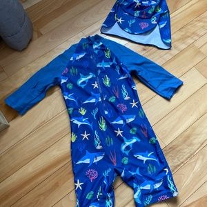 upandfast Baby/Toddler Swimsuit UPF 50+ Sun Protection One Piece Zipper Bathing